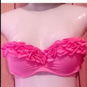 Pink Ruffled Bandeau Bra#FREE WITH BUNDLE